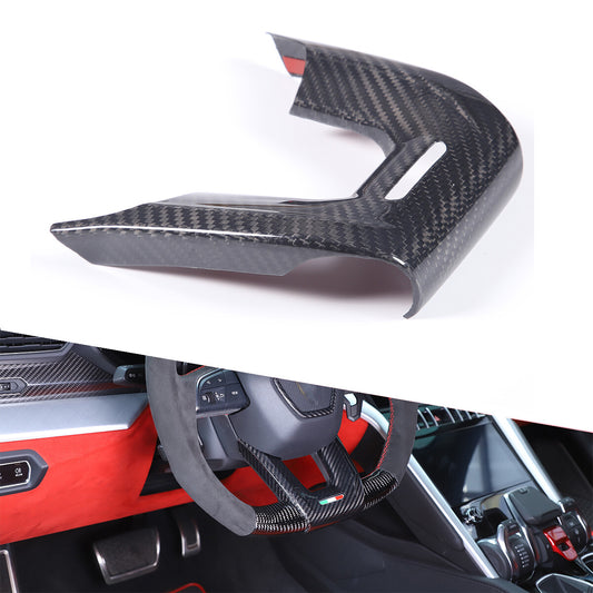Real Carbon Fiber Steering Wheel U-shaped Cover Trim For Lamborghini URUS 18-23 1