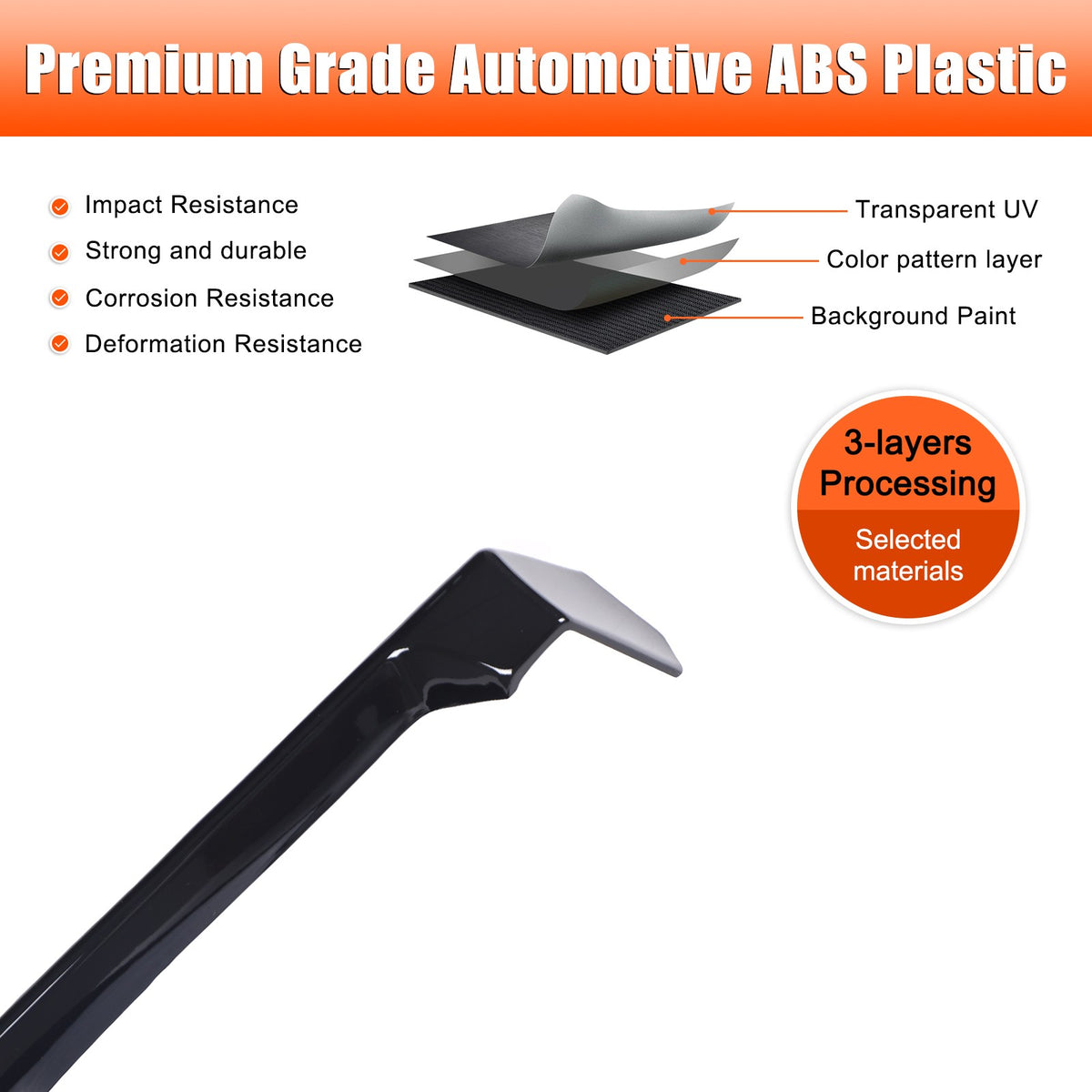 ABS Glossy Piano Black Steering Wheel Side Dashboard Trim For Corvette C8 2026+ 19