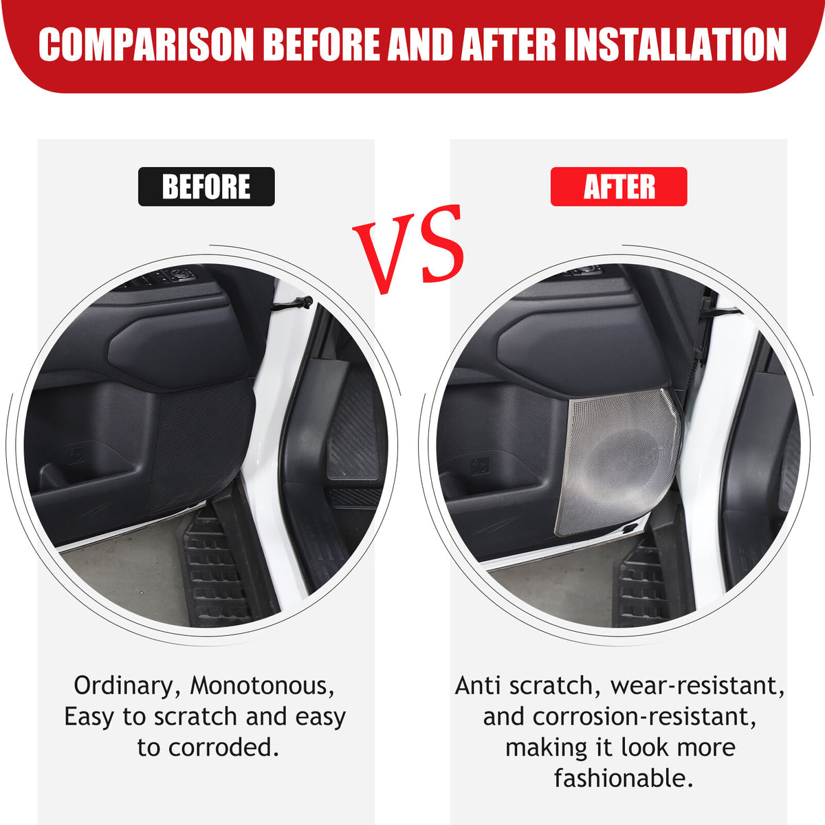Silver Inner Door Speaker Tweeter Mesh Cover For Toyota Land Cruiser LC250 24+ 21