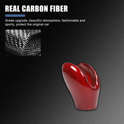 Red Real Carbon Fiber Center Gear Shift Knob Trim Cover For Corvette C6 2005-13 11