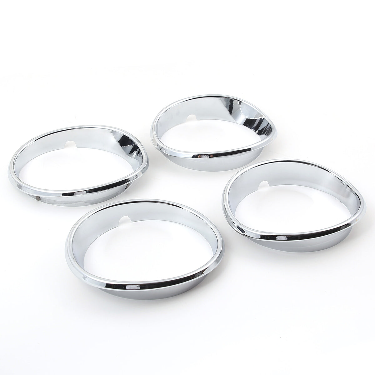 4Pcs Silver ABS Tail light Lamp trim ring Frame Bezel For Corvette C6 2005-13 US 9