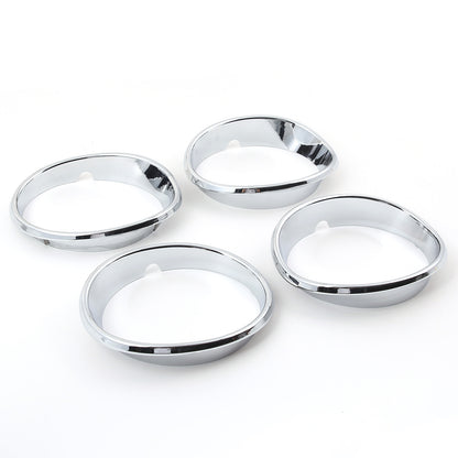 4Pcs Silver ABS Tail light Lamp trim ring Frame Bezel For Corvette C6 2005-13 US 9