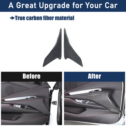 Real Honeycomb Carbon Fiber Interior Door Panel Cover Trim For Corvette C8 20-26 6