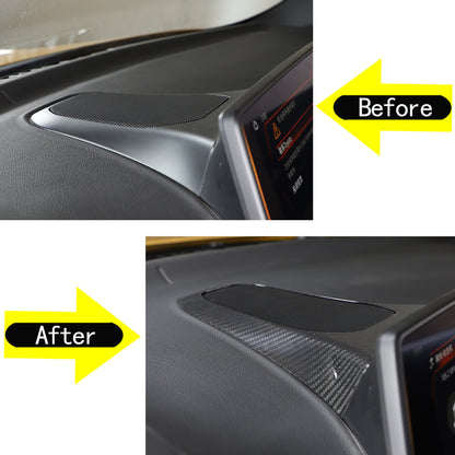Real Carbon Fiber Dashboard Speaker Frame Cover For Toyota Supra A90 2019-2024 3