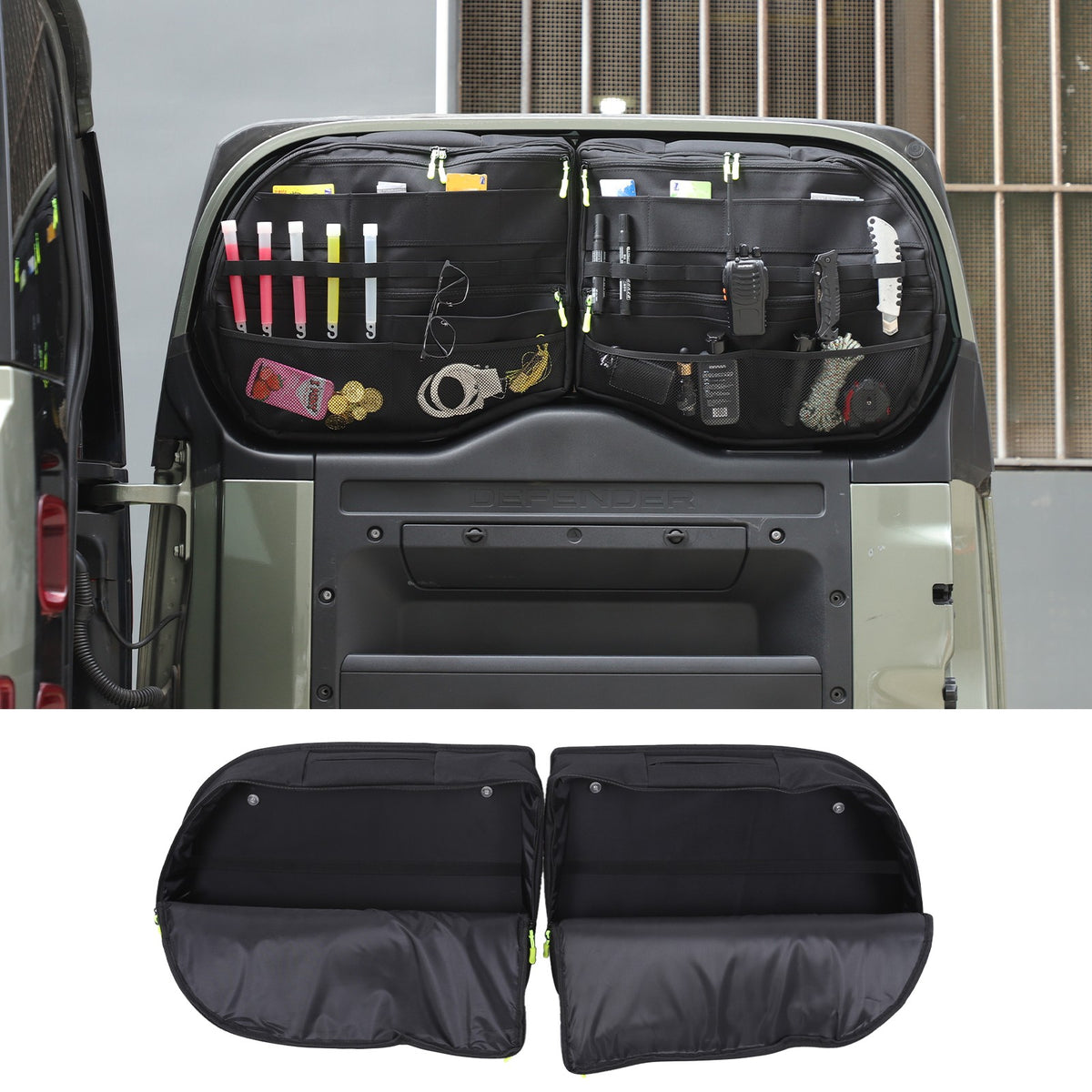 Tailgate Rear Door Cargo Trunk Storage Bag Organizer For LR Defender L663 20+ 19