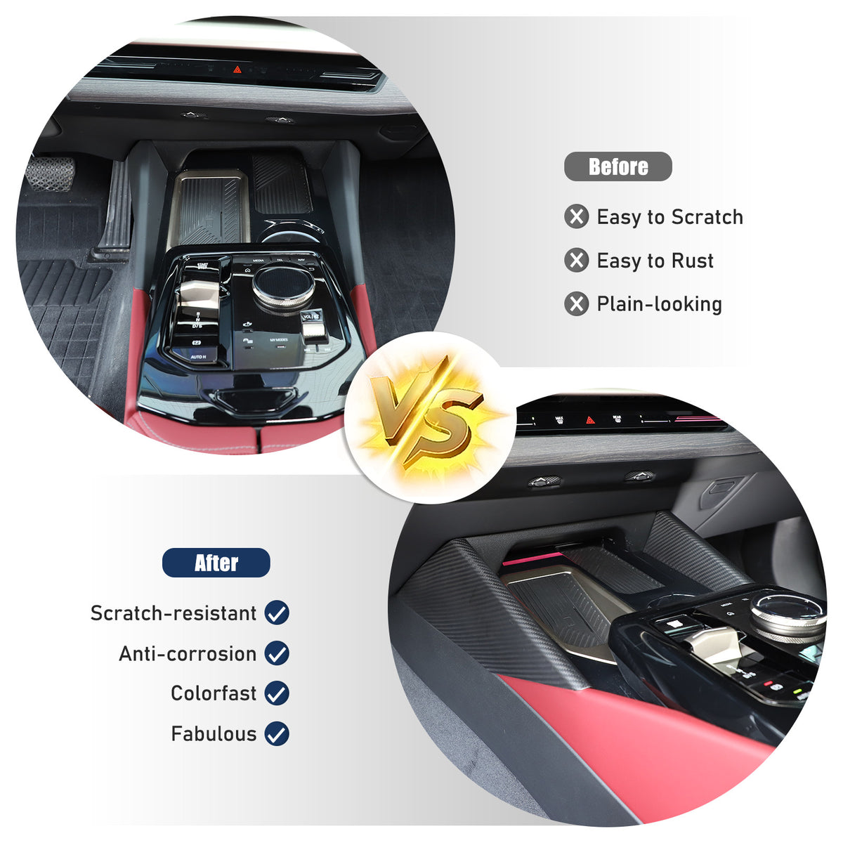 Matte Carbon Fiber Inner Console Side Panel Trim For BMW 5 Series G60 i5 2024+ 21