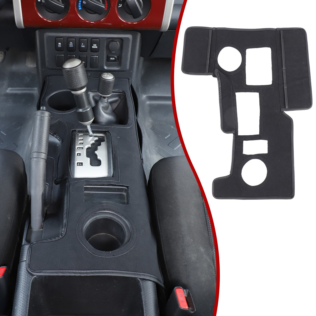 Suede Cloth Center Console Gear Shift Trim Cover For Toyota FJ Cruiser 07-21 US 16