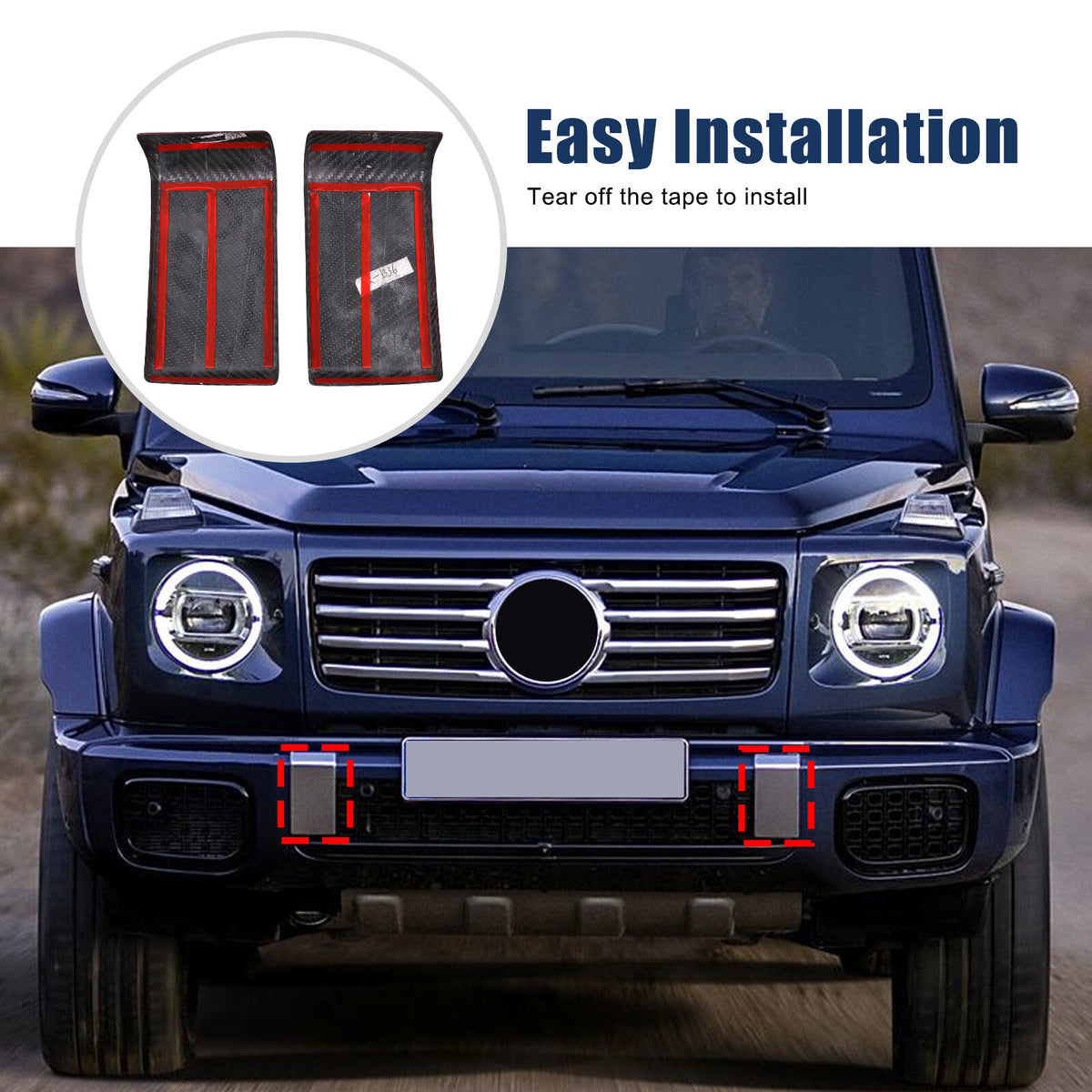 Real Carbon Fiber Front Bumper Trim For Benz G-Class G550 G63 W465 2025+ US 4