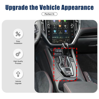 Real Carbon Fiber Gear Shift Base Trim Cover For Subaru WRX VB AT 2022+ 14