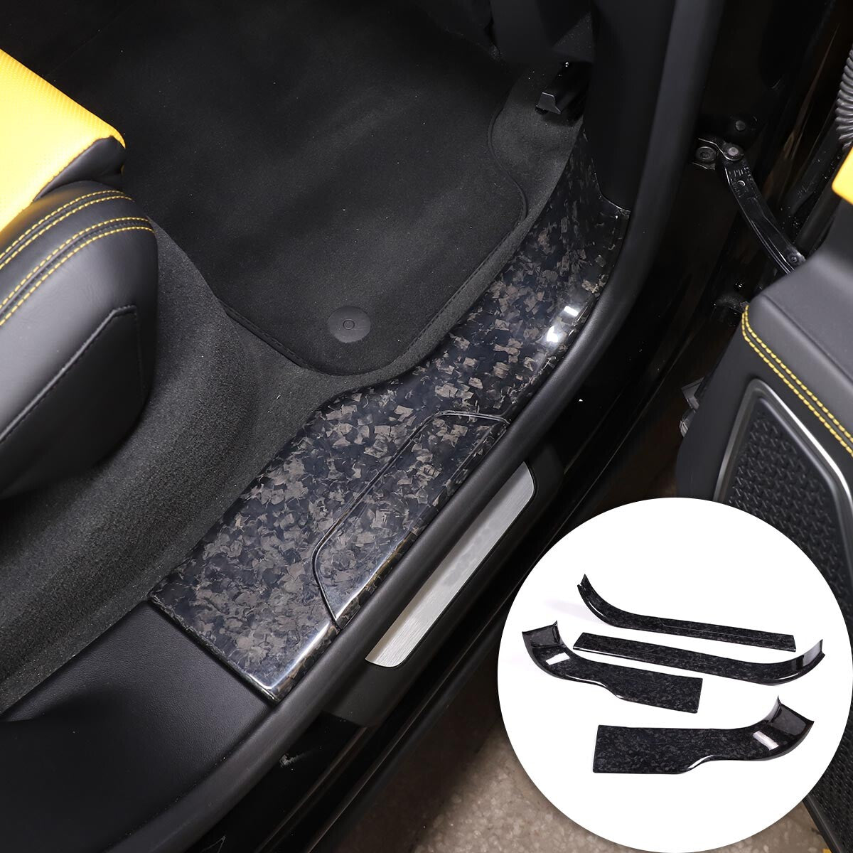 Forged Real Carbon fiber Interior Trim Kit Set For Lamborghini URUS 2018-2023 9