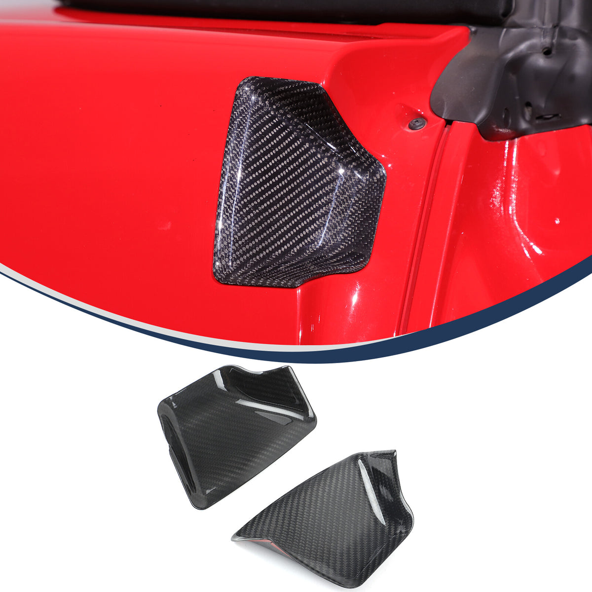 Real Carbon Fiber Exterior Door Handle Bowl Trim Cover for Corvette C6 2005-13 2