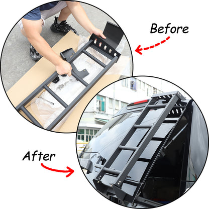 Side Roof Rack Side Access Ladder For Land Rover Discovery 3/4 LR3 LR4 2004-16 9