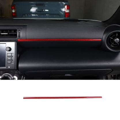 Red Real Carbon Fiber Interior Center Console Trim Set Kit For Subaru BRZ 22+ 129