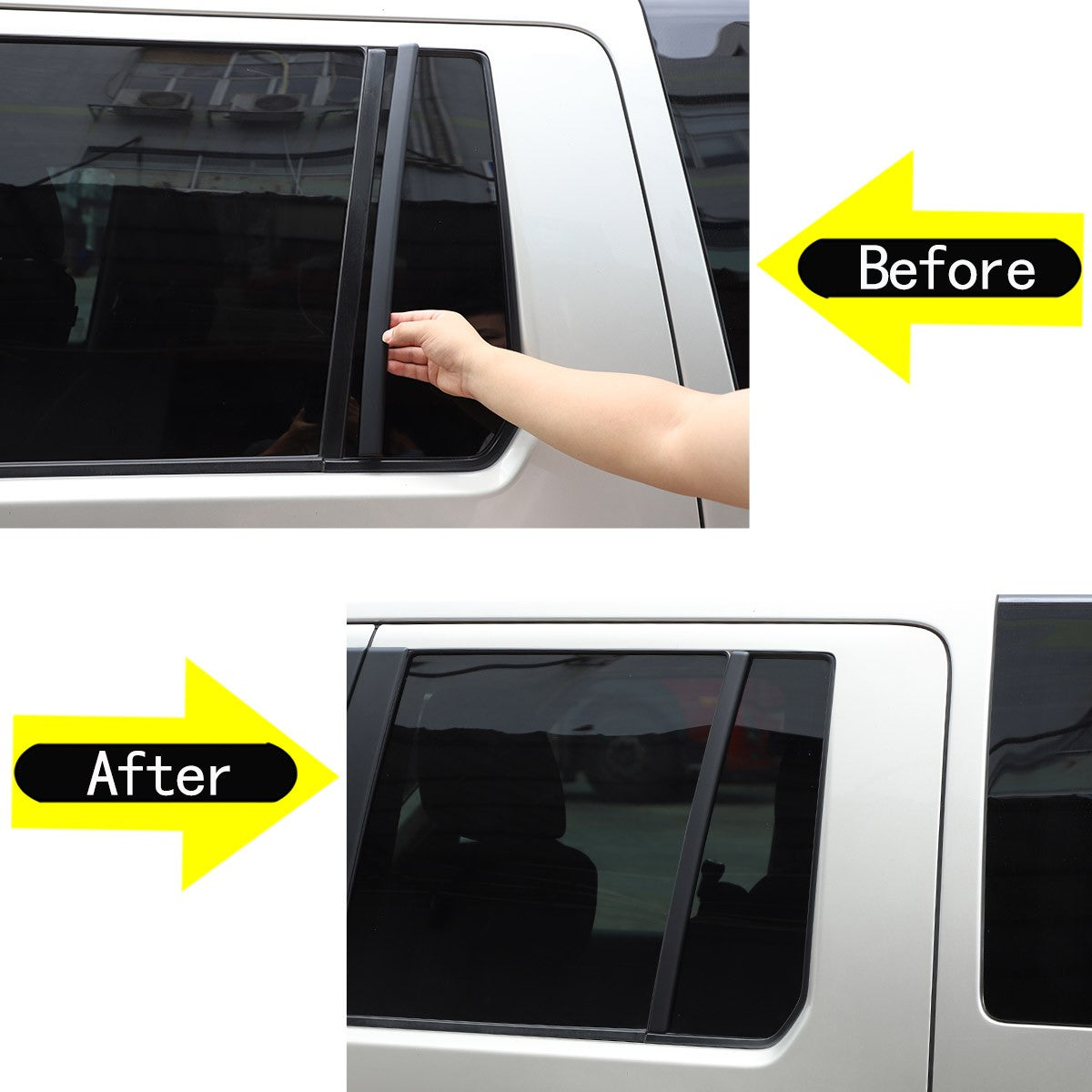 ABS Matte Black Window B-Pillar Trim For Land Rover Discovery 3/4 L319 2004-2016 3