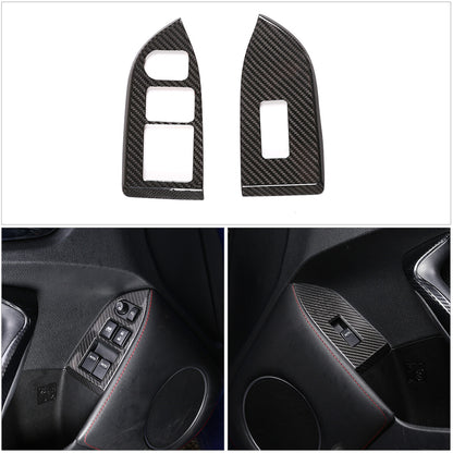 Carbon Fiber Window Lift Panel Switch Cover Trim For Toyota 86/Subaru BRZ 12-20 1
