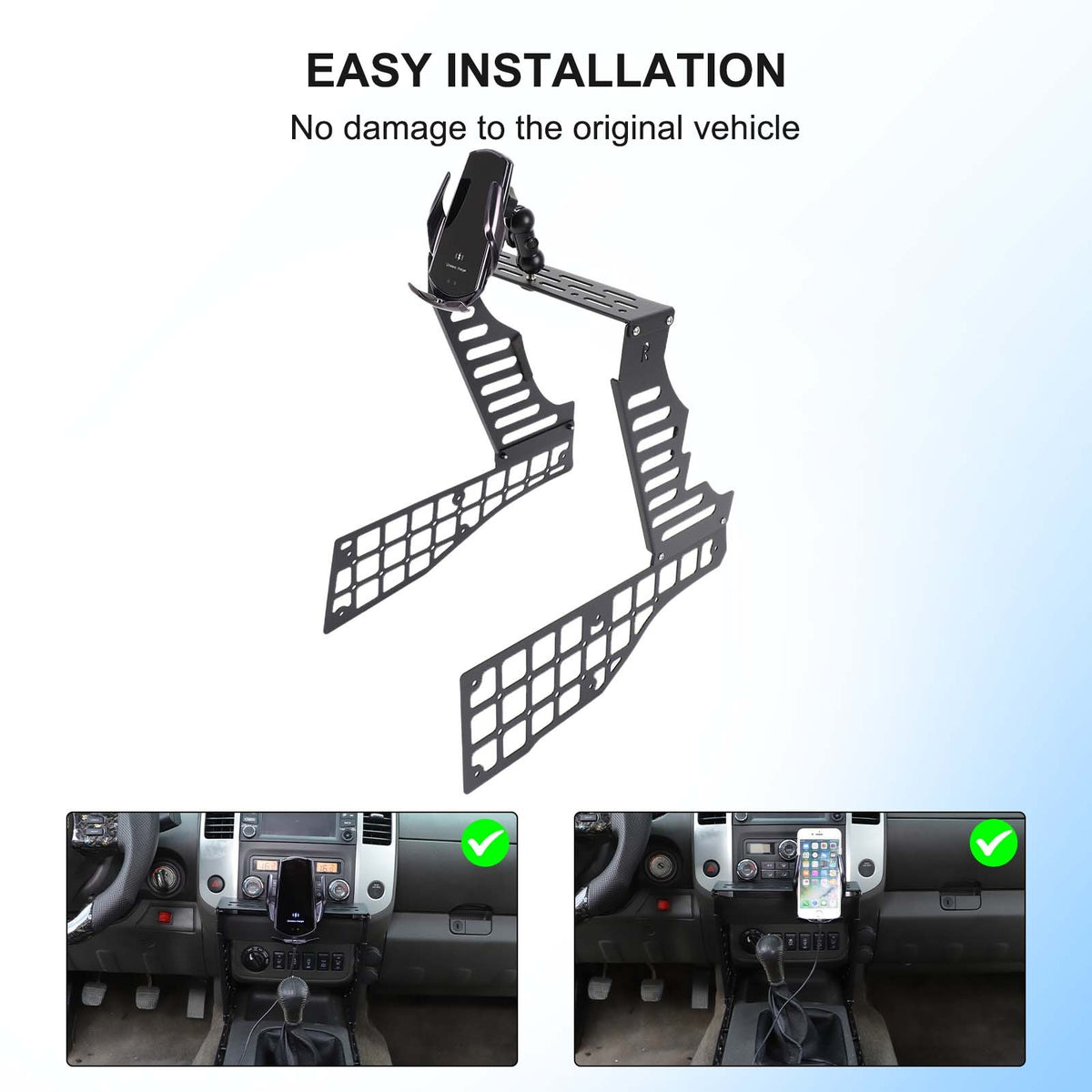 Wireless Center Molle Panel Digital Device Mount For Nissan Frontier D40 2009-17 10