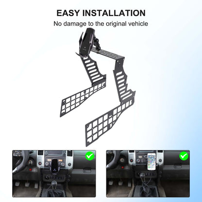 Wireless Center Molle Panel Digital Device Mount For Nissan Frontier D40 2009-17 10