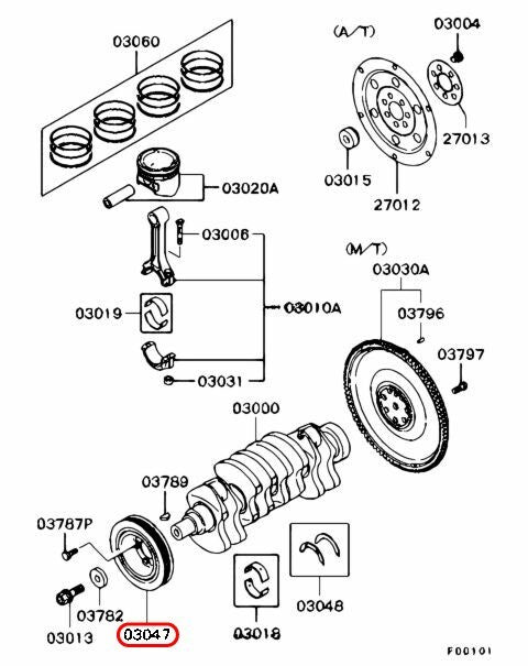 Mitsubishi OEM Pulleys,Crankshafts MD377605 for CP9A 4G63 EVO5.6 3