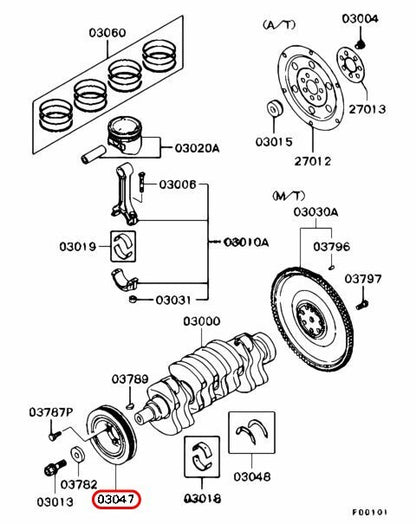 Mitsubishi OEM Pulleys,Crankshafts MD377605 for CP9A 4G63 EVO5.6 3