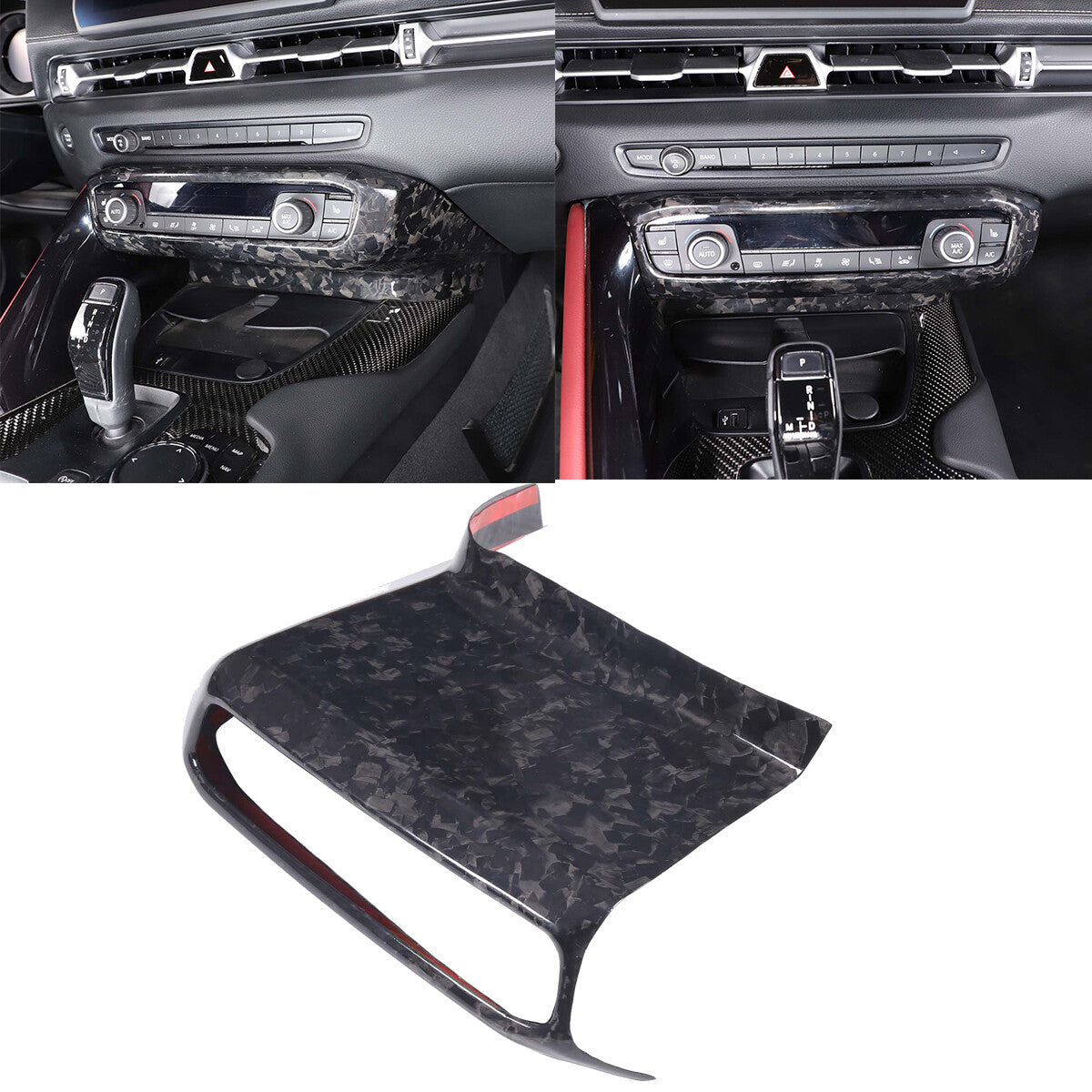 Forged Carbon Center Console Panel Trim Cover For Toyota SUPRA MK5 A90 2019-2024 1