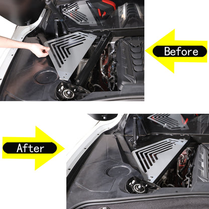 Aluminum Alloy Exterior Hood Engine License Plate Trim For Corvette C8 2020+ US - Variants 21-25 42