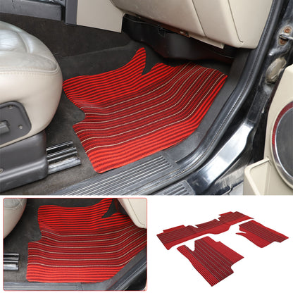 Red Car Floor Mats Liner Cargo Carpets Foot Pads For Hummer H2 2003-2007 22