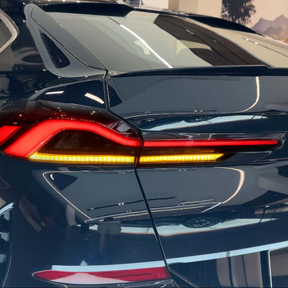 Smoked Rear Tail Light Guard Decor Cover Trim Bezels For BMW X6 G06 2020-2026 US 10