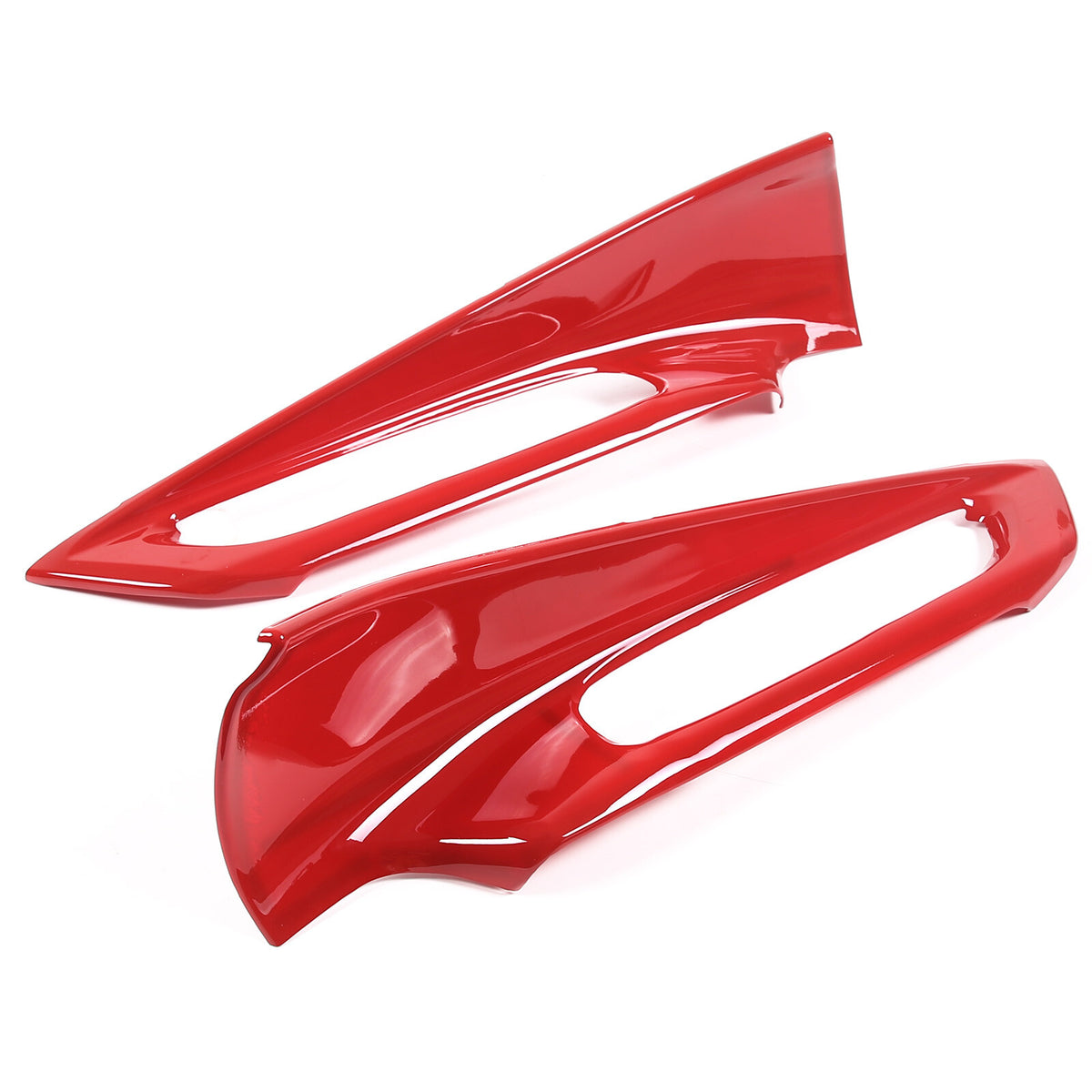 Red ABS Interior Door Window lift Panel Trim Cover Fits For Corvette C8 2020-26 13