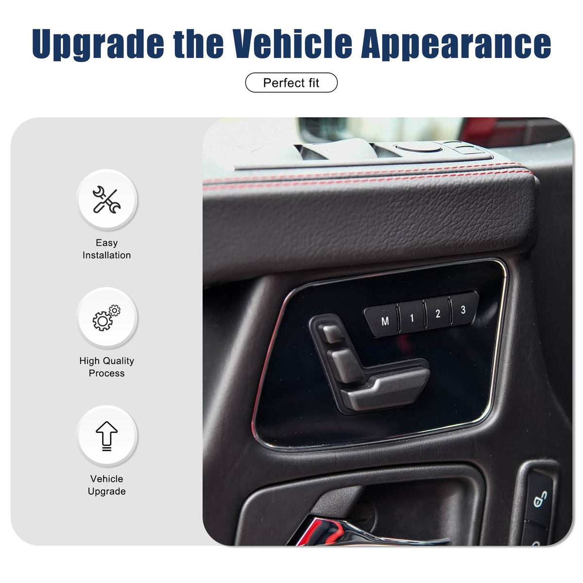 Real Carbon Fiber Seat Adjustment Switch Frame For Benz G-Class W463 2013-2018 14
