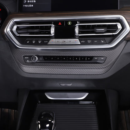 Matte Real Carbon Fiber Air Vent Switch Adjust Cover Trim For BMW X3 G01 2022-23 9