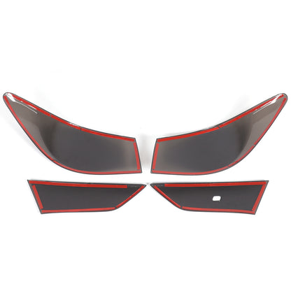 Smoked Black Rear Tail Light Guard Cover Trim Bezel For Infiniti Q60 2016+ US 7