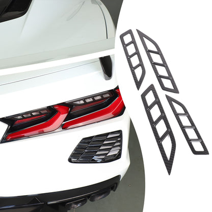 Real Carbon Fiber Reverse Light Protector Frame Trim For Corvette C8 2020+ 1