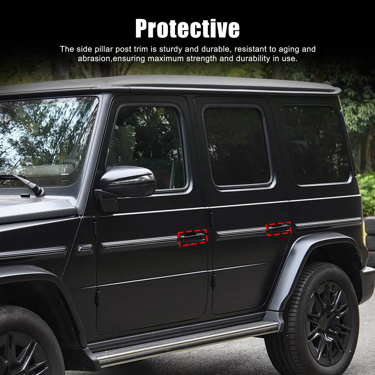 Real Carbon Fiber Exterior Keyless Door Handle Trim For Benz G-Class W465 2025+ 17