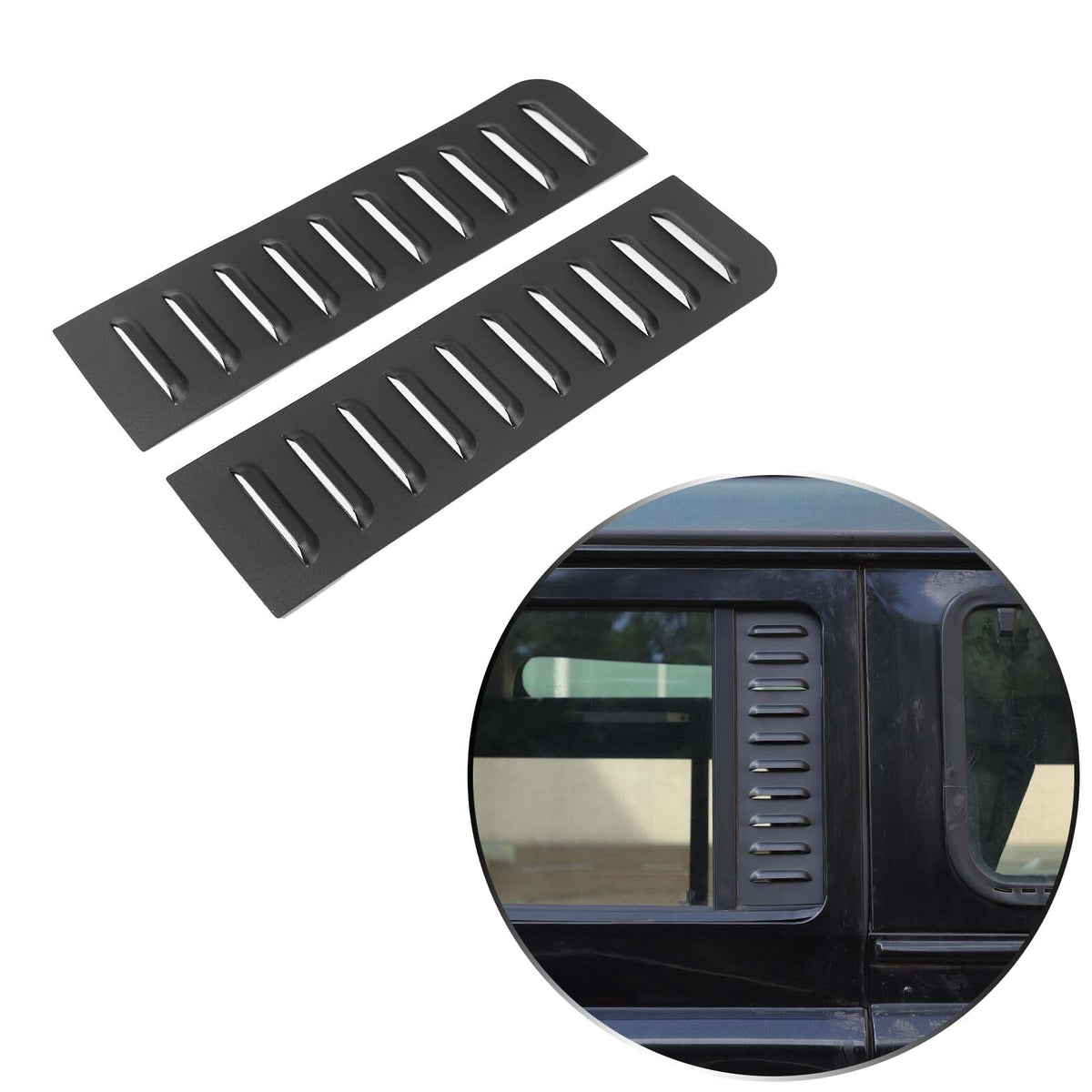 Alloy Rear Door Window Pillar Post Cover Trim For Land Rover Defender L316 04-18 20