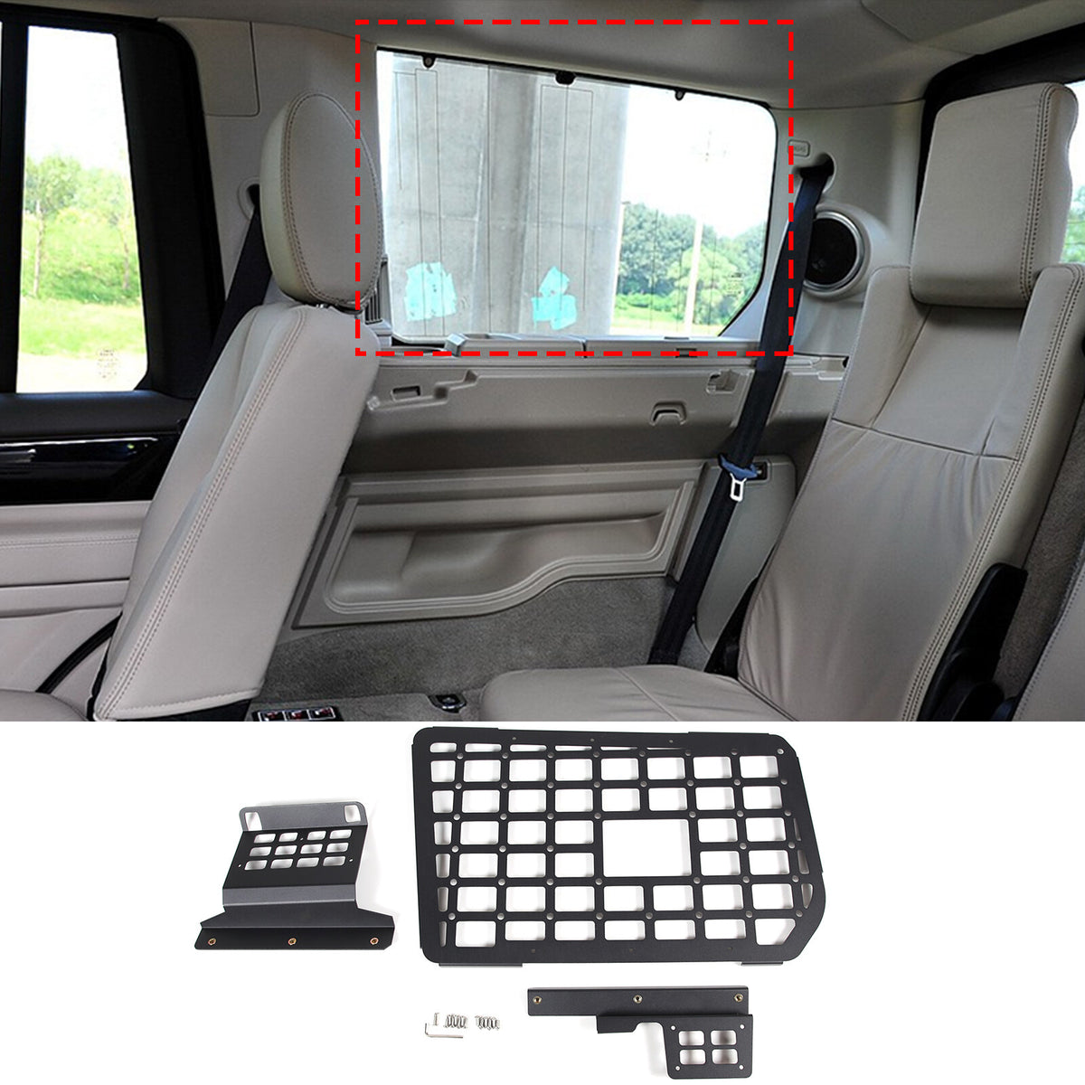 For Land Rover LR3 LR4 L319 04-16 Right Rear Window Molle Panel Modular Storage 2