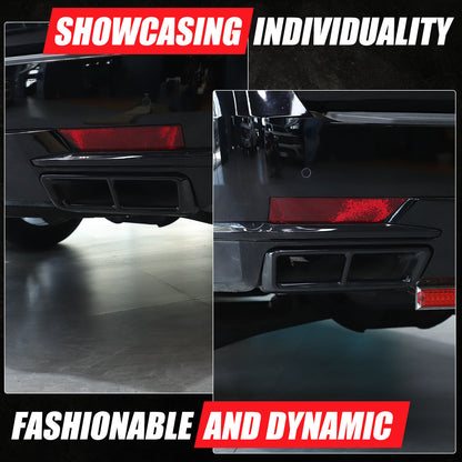 Glossy Black Rear Muffler Tail Pipe Cover Trim For Cadillac Escalade 2021-2024 17