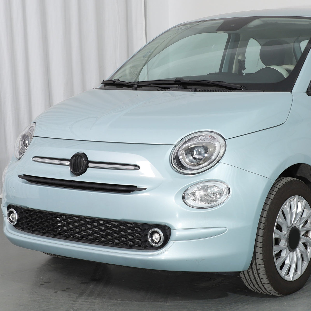 Real Carbon Fiber Front & Rear Emblem Cover Trim For Fiat 500 312 2016+ 13
