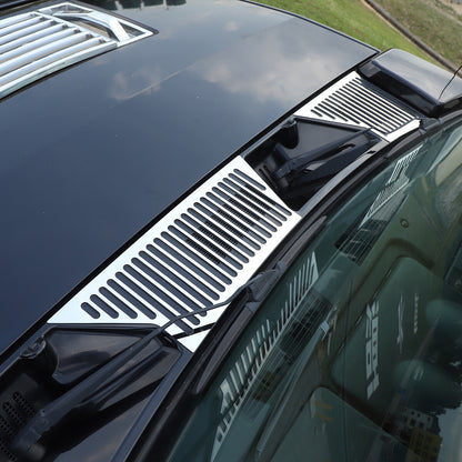 Silver Steel Front Engine Hood Air Outlet Vent trim cover For Hummer H2 03-09 US 8