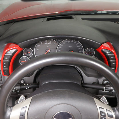 Red ABS Dashboard Interior Air Outlet Trim Set Kit For Corvette C6 2005-13 US 9