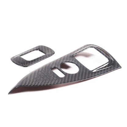Real Carbon Fiber Door Armrest Window Lift Trim Cover For C6 Corvette 2005-13 13