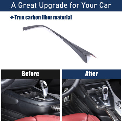 Real Carbon Fiber Gear Shift Side Trim L Strip For BMW 2 Series F22 F23 2014-19 18