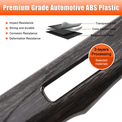 Black Wood Grain ABS Glove Box Upper Trim For Nissan Titan 2016-2023 US 8