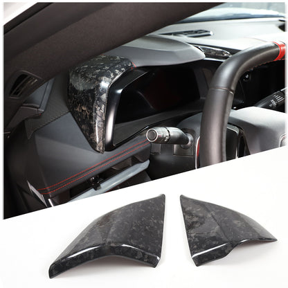 Forged Carbon Fiber Instrument Display Side Trim For 2020-2025 Corvette C8 2