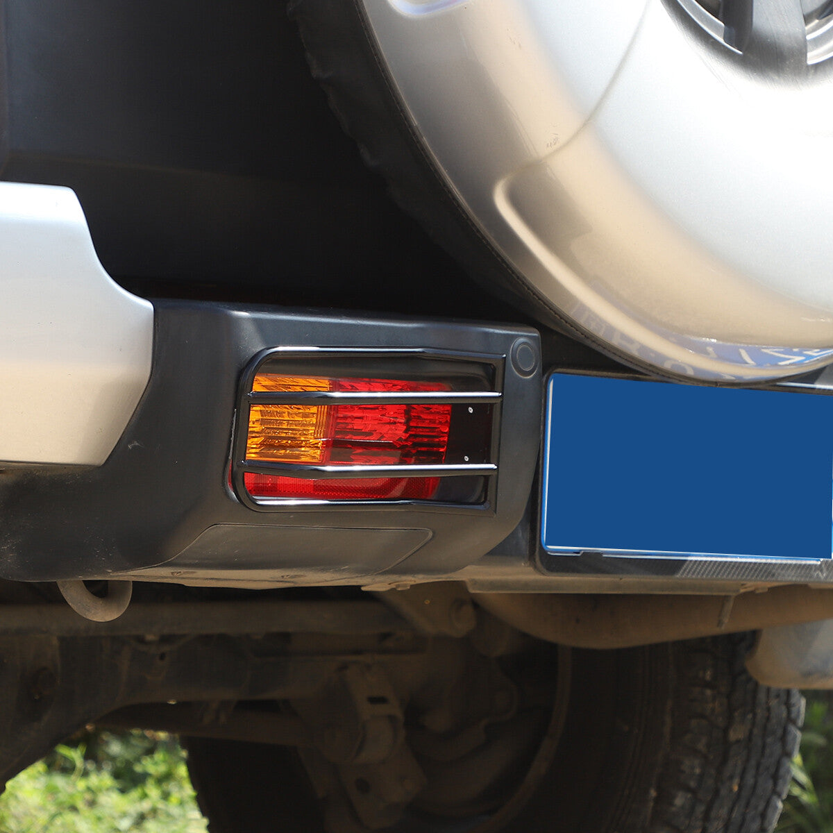 For 07-21 Toyota FJ Cruiser Rear Tail Light Lamp Cover Trim Carbon Steel 2PCS US 2