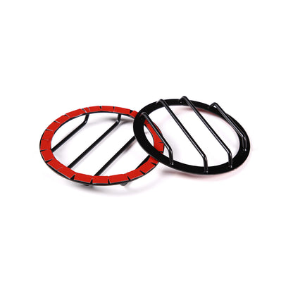 2pcs Carbon steel Fog Light Lamp Bezel Trim Rings Cover For Hummer H2 2003-2009 9