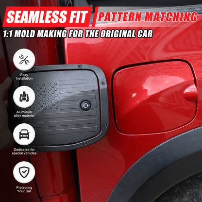 Star Alloy Locking Fuel Door Gas Tank Cap Cover Lock Key For Toyota Tacoma 16-23 14