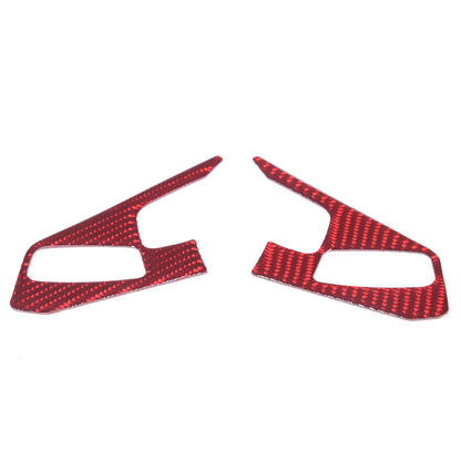 Red Soft Carbon Fiber Interior Decor Trim Kit Cover Set For Corvette C8 20-25 37