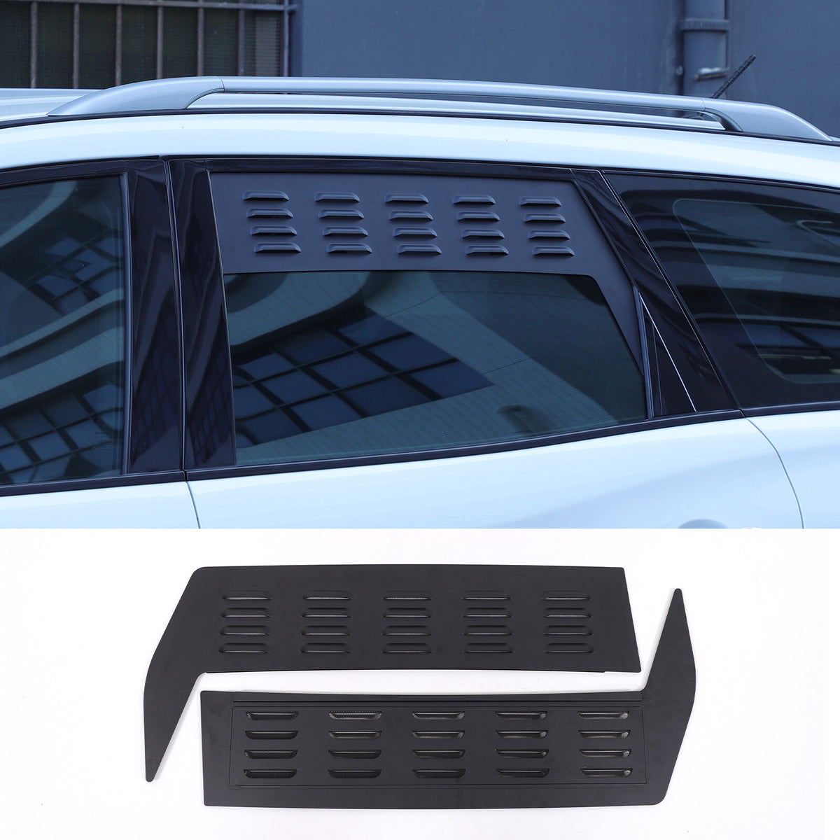 Rear Door Window Louver Air Vent Panel Trim Cover For Nissan Pathfinder 2013-18 4