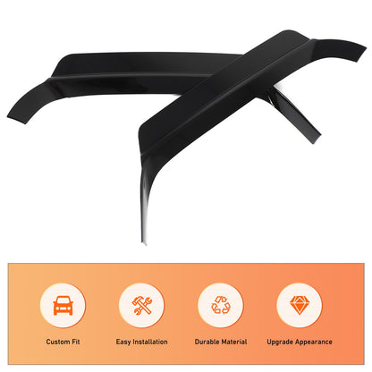 Glossy Piano Black Rear Spoiler Wing Cover Trim Frame For Corvette C8 2020-2026 7