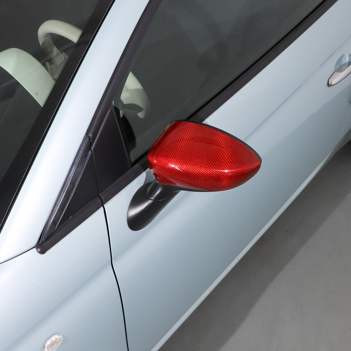 Red Carbon Fiber Exterior Side Rear Mirror Trim For Fiat 500 Abarth 595 2010+ US 23